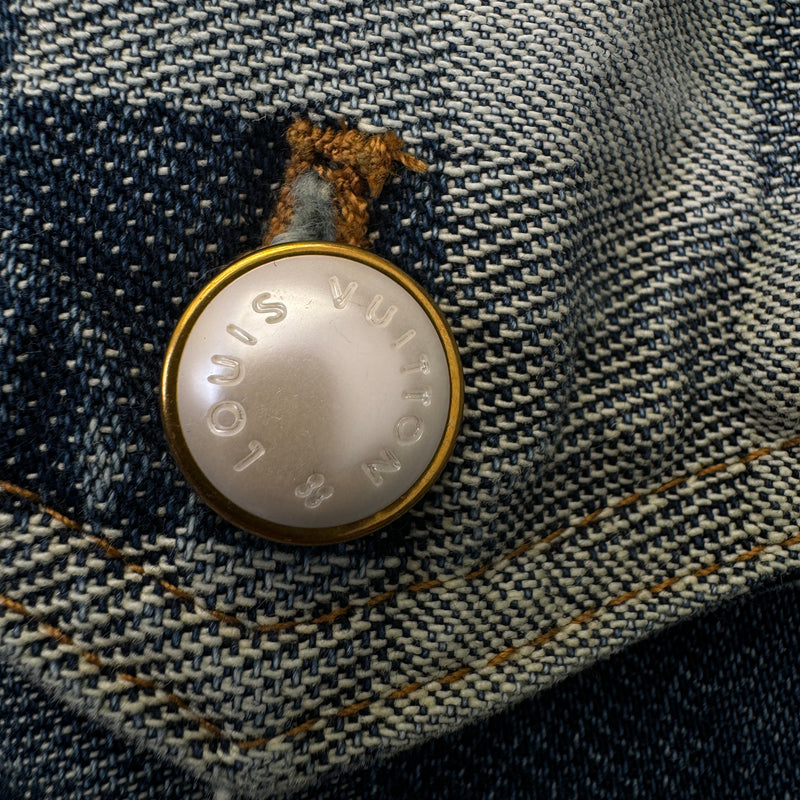 Jaqueta Jeans Louis Vuitton Com Xadrez Demier