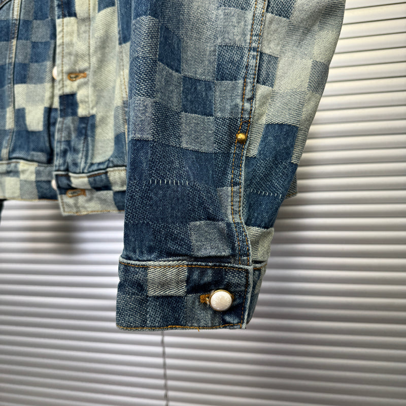 Jaqueta Jeans Louis Vuitton Com Xadrez Demier